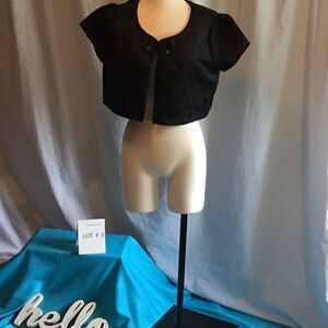 Short black lightweight short sleeve jacket XL